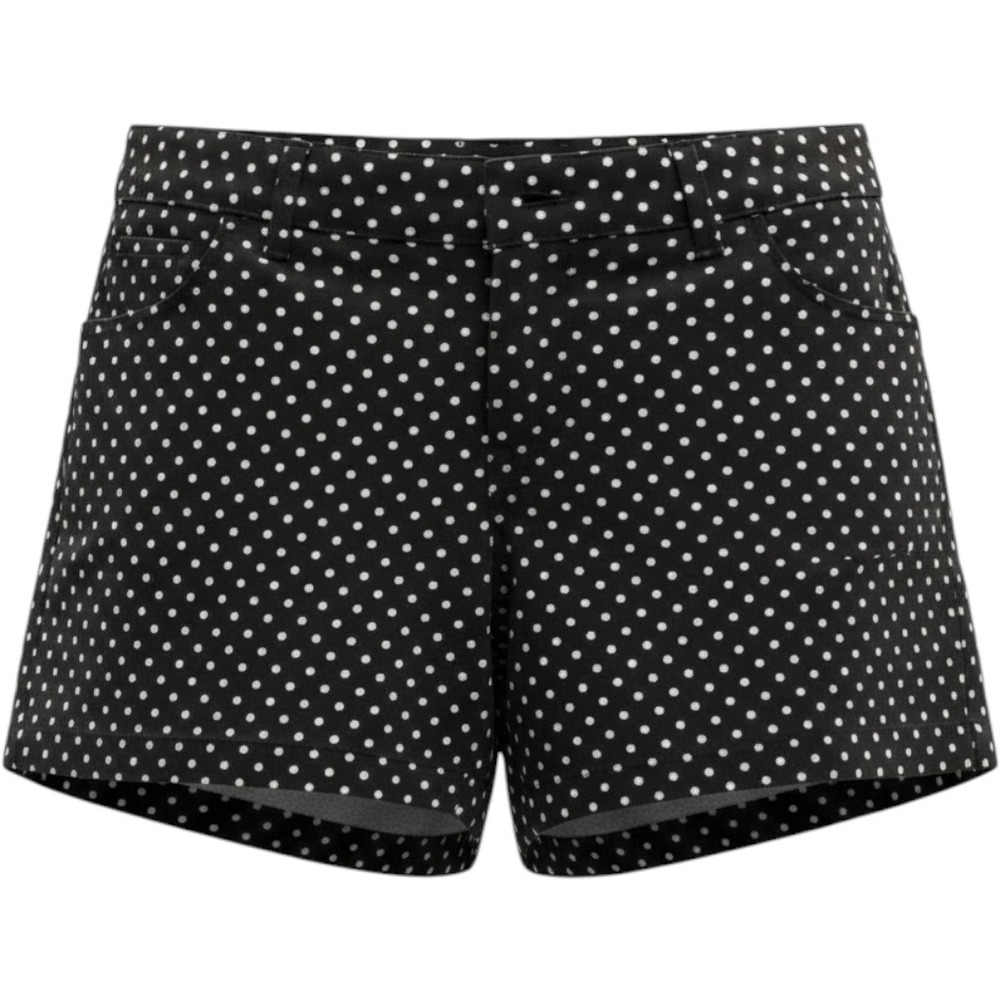 Tommy Hilfiger Polka Dot Shorts Women 8 Black White Preppy Chino Excellent